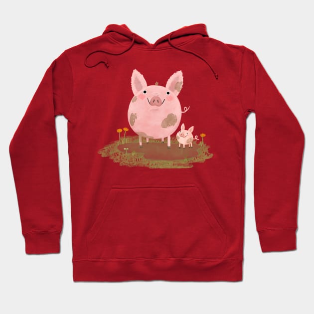 Piggies in a Mud Puddle Hoodie by Sophie Corrigan